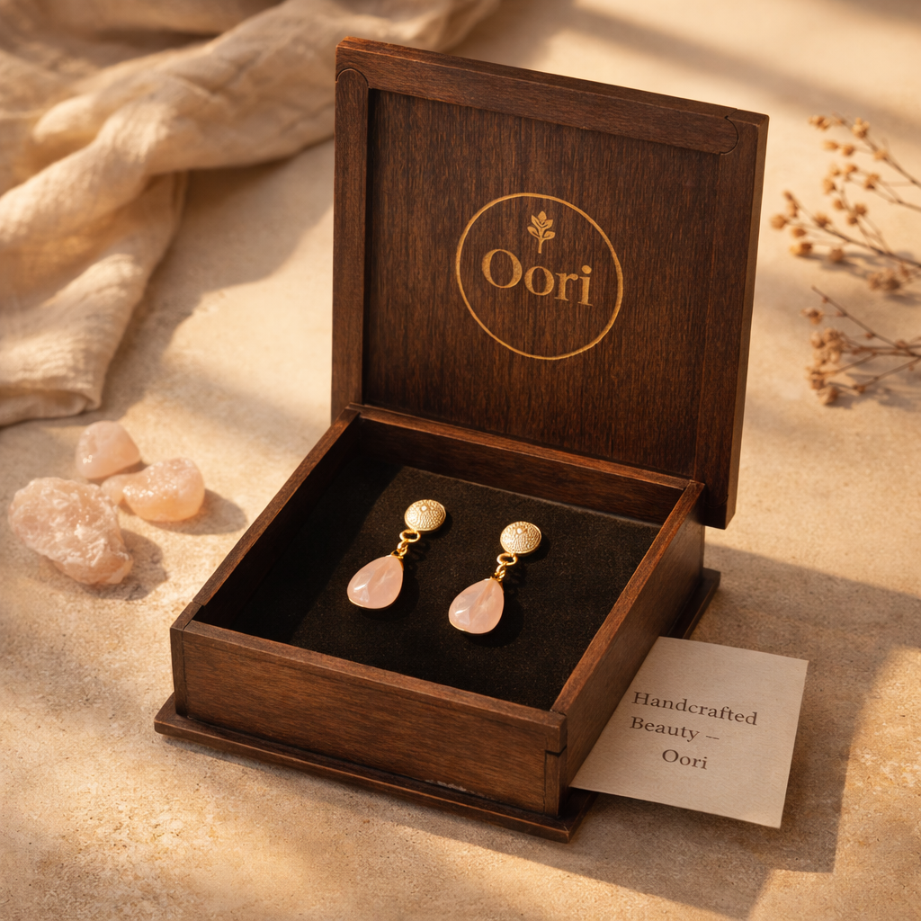 Oori Premium Wooden Jewelry Gift Box – Luxury Packaging for Earrings